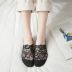 Floral embroidered lace boat socks NSFN45712