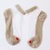 Heart emboidered mesh breathable socks NSFN45713