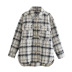 woolen check single-breasted jacket  NSAM45792