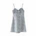 lace-up slim floral sling dress NSAM45796