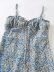 lace-up slim floral sling dress NSAM45796