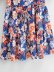 V-neck flower bow tie short-sleeved orange dress  NSAM45810