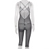 transparent mesh sling one-piece bodysuit  NSMX45887