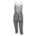 transparent mesh sling one-piece bodysuit  NSMX45887
