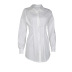 lapel folds casual long-sleeved shirt  NSMX45893