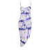 tie-dye irregular high waist sling dress  NSMX45903