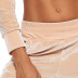 Conjunto de pantalón y top corto de terciopelo con cremallera NSOY45936
