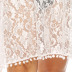 plus size stitching white V-neck lace blouse NSOY45968