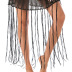 hollow woven long fringed beach skirt  NSOY46109