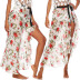 print chiffon irregular ruffled straps beach skirt NSOY46112
