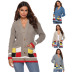 color matching large pockets woven cardigan NSOY46131