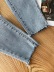 high waist stretch frayed jeans  NSAC38907