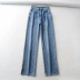 fashion retro high waist split jeans NSAC38915