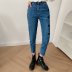 sweetheart embroidery casual nine-point jeans  NSAM38947
