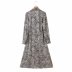 fashion print silk satin texture dress NSAM38960