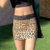 lace edge leopard prin A-line skirt NSLQ38974