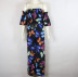 tube top printed wide-legs long jumpsuit NSCZ39004