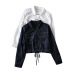 top-line decoration lapel short denim jacket  NSLD39012