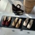 temperament square toe flat sandals NSHU39092