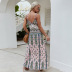 bohemian vacation casual style v-neck dress NSKA39141