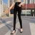 high waist stretch black high waist jeans  NSDT39189