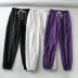 fashion elastic waist tie-up sports trousers NSHS39201