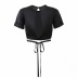 round neck solid color short-sleeved shirt  NSHS39205