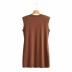 fashion solid color short sleeveless dress NSHS39206