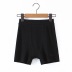 shorts deportivos con bordado de color liso de cintura alta NSHS39211