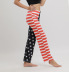 flag pattern straight-leg pants  NSOY46168