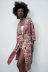 Fashion printed strapped split dress  NSAM46180