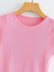 solid color short-sleeved short T-shirt   NSAM46203