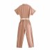 solid color belted jumpsuit  NSAM46207