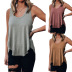 Solid Color Loose Sleeveless T-Shirt NSKL46232