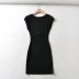 Hollow sexy sleeveless elastic solid color dress NSHS46271