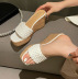 Woven strap wedges sandals NSSO46292
