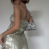 Low-Cut Suspender Hollow Backless Split Sexy Dress NSAG46446