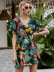 Fashion V-neck floral stitching dress NSGHY46515