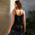 solid color v-neck mesh stitching vest NSSI46572