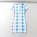 Plaid Printed Lapel Dress  NSHS46594