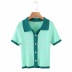 Spring solid color knit short cardigan NSHS46597