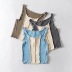 contrast color stitching elastic sling vest  NSHS46609