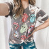 Fashion print over-size tee NSYF46628