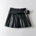 leather new pleated skirt NSHS46724