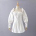 lace folds waist A-line short dress NSHS46772