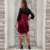 lace stitching velvet dress  NSSI46800