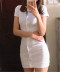 fashion collar buttoned short-sleeved dress  NSHS46813