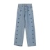 Printed Fashion High Waist Loose Denim Pants NSHS46817