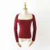 Fashion solid color long sleeve top NSHS46830