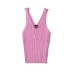 V-neck solid color elastic knitted vest  NSHS46836